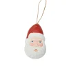 Boutique de Noël Rustic*Ornament, Wooden Rustic Santa Head Figurine