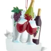 Boutique de Noël Family & Friends*Party Time, With Wine And Glasses, Tree Ornament