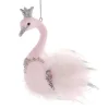 Boutique de Noël Birds & Owls*Pink Glass Swan Ornament, With Feathers