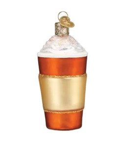 Boutique de Noël Autumn & Halloween*Pumpkin Spice Latte Glass Ornament