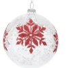 Boutique de Noël Miscellaneous*Red Snowflake Glass Ball