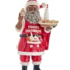 Boutique de Noël African American*Santa With Cookies And Milk Ornament