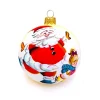Boutique de Noël Importations From Poland*Skating With Santa Claus Glass Ornament