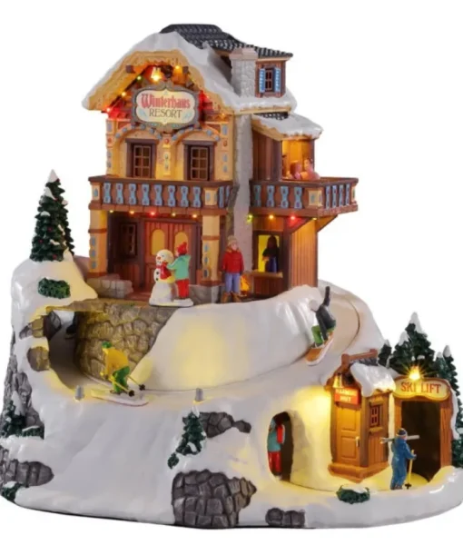 Boutique de Noël Animated And Musical Pieces*Ski Resort, Animated, Requires Batteries