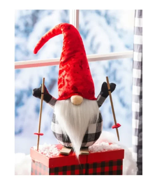 Boutique de Noël Enchanted Forest*Skiing Gnome 20"