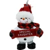 Boutique de Noël Family & Friends*Snowman With Banner, Message, "Special Daughter", Ornament