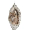 Boutique de Noël Enchanted Forest*Squirrel In Bark Tree Ornament