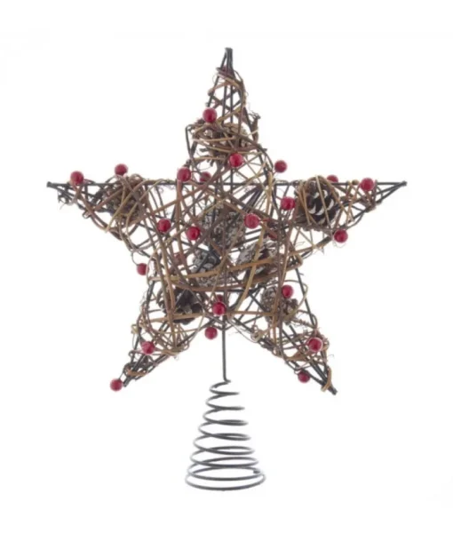 Boutique de Noël Enchanted Forest*Star Tree Top With Pine Nut