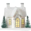 Boutique de Noël Religion*Table Decor, Ornament, White Church With Led Lighting