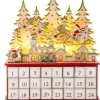 Boutique de Noël Rustic*Table Piece, Elegant Decorative Advent Calendar, Led Lighting