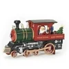 Boutique de Noël Angels & Santas*Table Piece, Led Lit, Musical Steam Locomotive, With Santa Driving