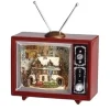 Boutique de Noël Animated And Musical Pieces*Table Piece, Musical Tv Box, Measures 6.5 Inches, With Train Station