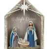 Boutique de Noël Religion*Table Piece, The Holy Family In Wood, With Illumination