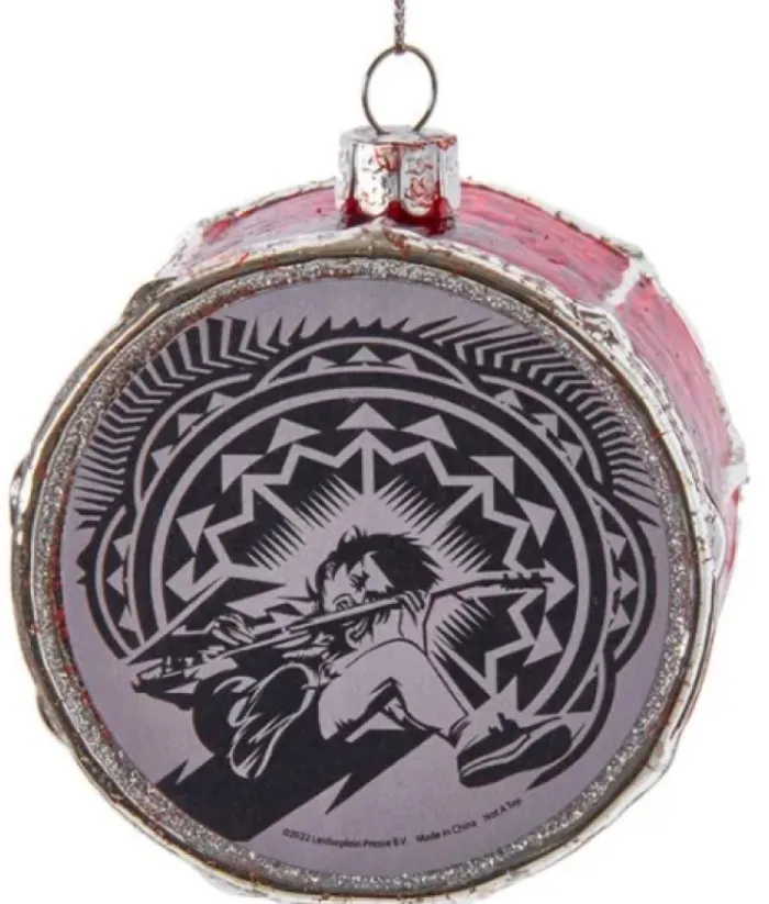 Boutique de Noël Music*Tree Ornament, Ac/Dc'S Classic Drum, "Black Ice"