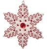Boutique de Noël Ginger Bread & Candy Shoppe*Tree Ornament, White And Red Candy Cane Snowflake