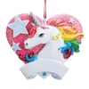 Boutique de Noël Family & Friends*Unicorn With Red Heart Ornament