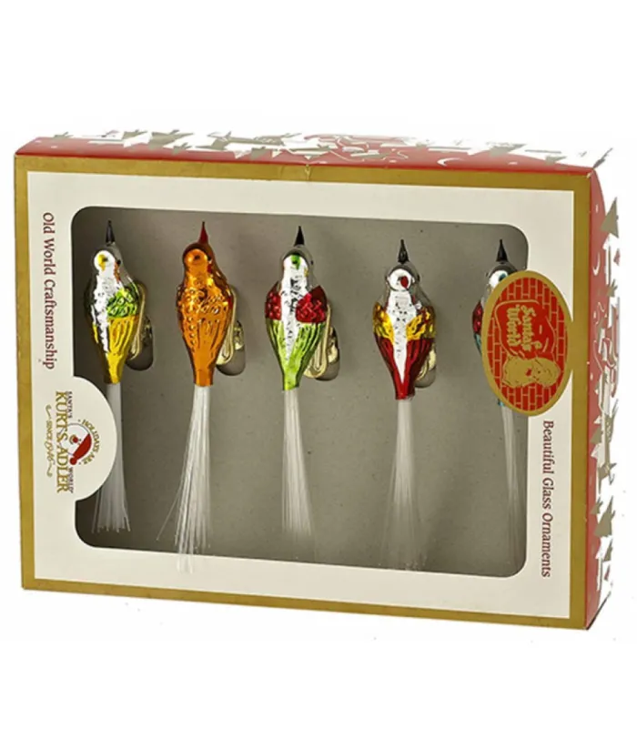 Boutique de Noël Glass Ball Boxes*Vintage Glass Bird Clip-On Ornaments