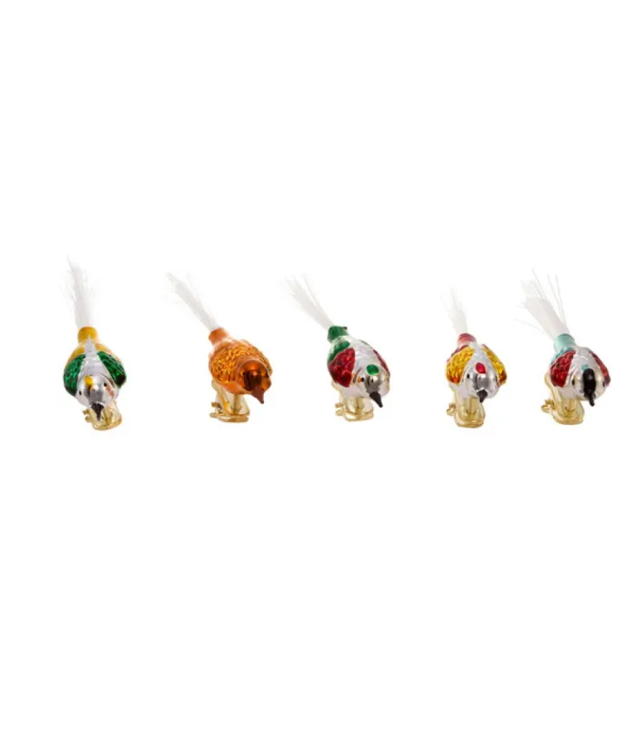 Boutique de Noël Glass Ball Boxes*Vintage Glass Bird Clip-On Ornaments