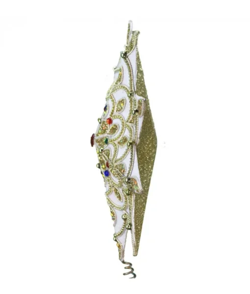 Boutique de Noël Christmas Classics*16.5"Wht/Gld Star Treetop