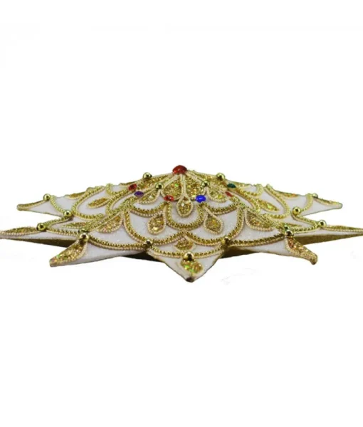 Boutique de Noël Christmas Classics*16.5"Wht/Gld Star Treetop