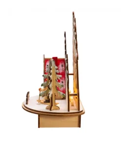 Boutique de Noël Usb & Led*Wooden Ski Resort Village
