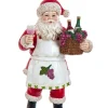 Boutique de Noël Mom'S Kitchen & Bakery*Xmas Tree Ornament, Santa With Wine Basket