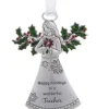 Boutique de Noël Family & Friends*Zinc Angel Ornament With Message For Teacher