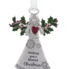 Boutique de Noël Family & Friends*Zinc Angel Ornament, With Christmas Blessings