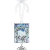 Boutique de Noël Family & Friends*Zinc Wreath Ornament, 2In, "Teacher" Message